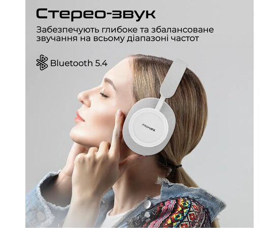 Наушники Promate Takt White (takt.white), изображение 3 Наушники Promate Takt White (takt.white), изображение 3