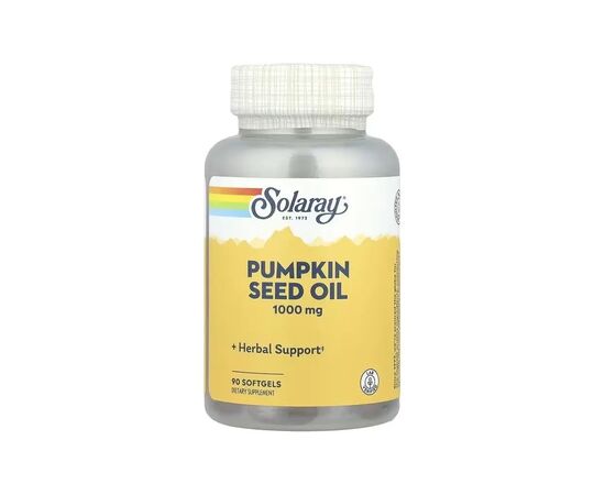 Вітамінно-мінеральний комплекс Solaray Олія насіння гарбуза, 1000 мг, Pumpkin Seed Oil, 90 гелевих капсул (SOR-10727) Вітамінно-мінеральний комплекс Solaray Олія насіння гарбуза, 1000 мг, Pumpkin Seed Oil, 90 гелевих капсул (SOR-10727)