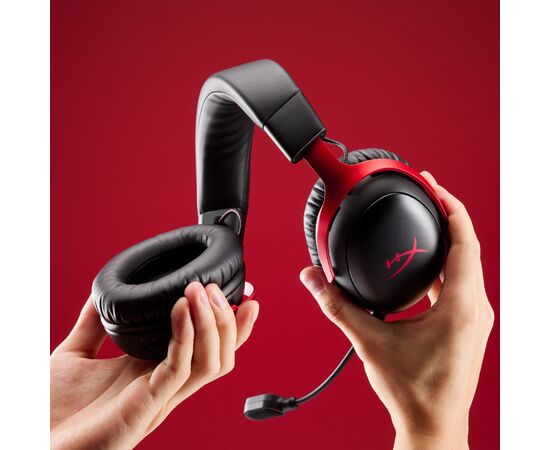 Наушники HyperX Cloud III S Wireless/USB-A/USB-C Black/Red (A59Z0AA), изображение 7 Наушники HyperX Cloud III S Wireless/USB-A/USB-C Black/Red (A59Z0AA), изображение 7