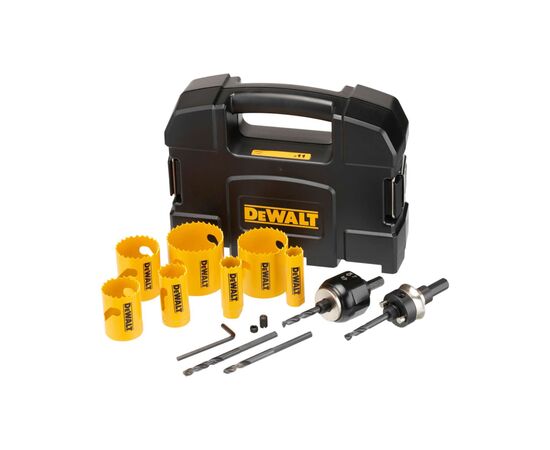 Коронка DeWALT EXTREME BIM, набор коронока-цифенборон, центрирующее свердло (DT90355), изображение 2 Коронка DeWALT EXTREME BIM, набор коронока-цифенборон, центрирующее свердло (DT90355), изображение 2