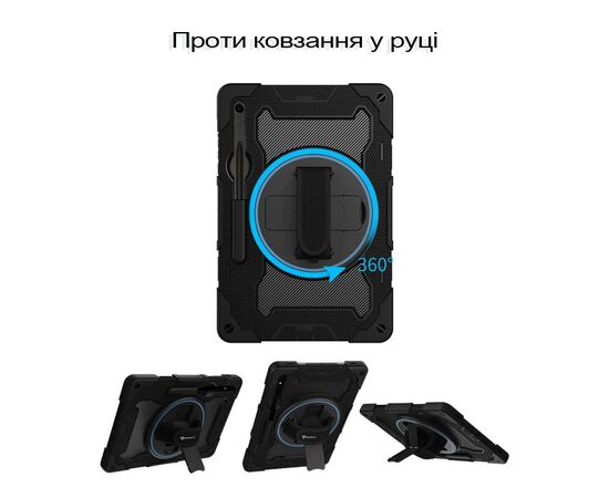 Чехол для планшета BeCover Horizontal handle Samsung Galaxy Tab S10 Lite SM-X400/406 10.9" Black (713820), изображение 3 Чехол для планшета BeCover Horizontal handle Samsung Galaxy Tab S10 Lite SM-X400/406 10.9" Black (713820), изображение 3