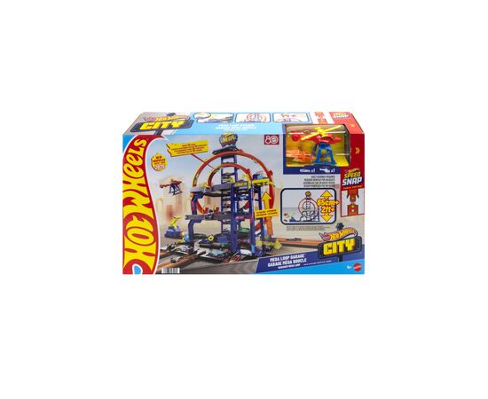 Автотрек Hot Wheels City Гараж с мега петлей (JBM74), изображение 2 Автотрек Hot Wheels City Гараж с мега петлей (JBM74), изображение 2