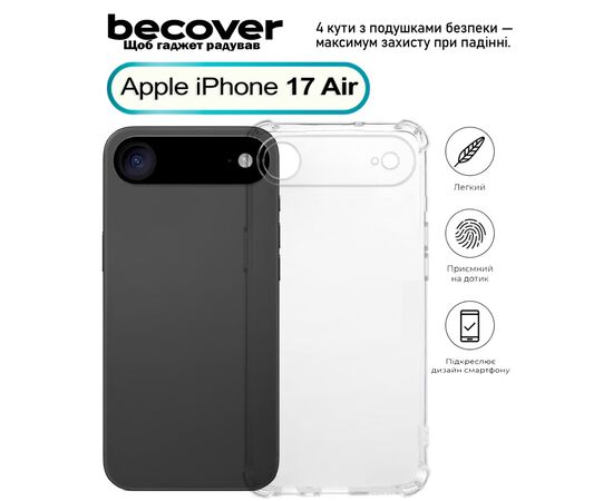 Чехол для мобильного телефона BeCover Anti-Shock Apple iPhone 17 Air Clear (713795)