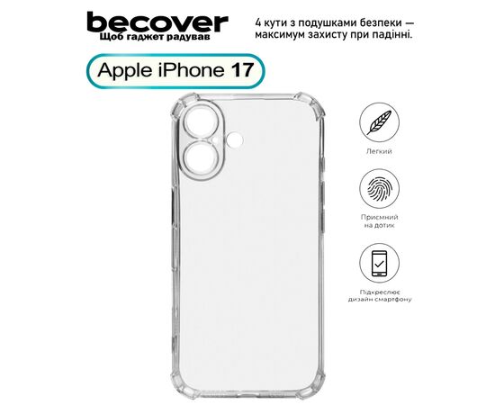 Чехол для мобильного телефона BeCover Anti-Shock Apple iPhone 17 Clear (713793)