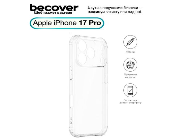 Чехол для мобильного телефона BeCover Anti-Shock Apple iPhone 17 Pro Clear (713797)
