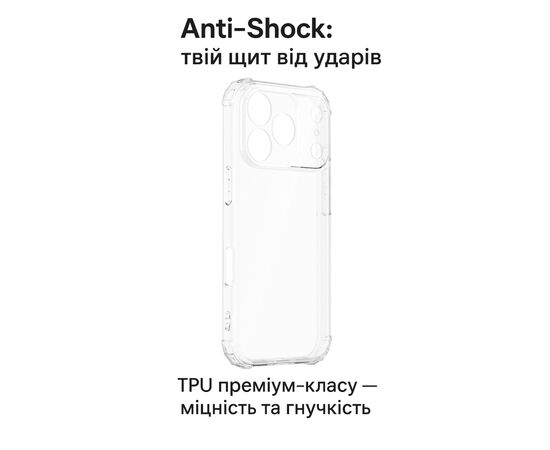 Чехол для мобильного телефона BeCover Anti-Shock Apple iPhone 17 Pro Max Clear (713799), изображение 2