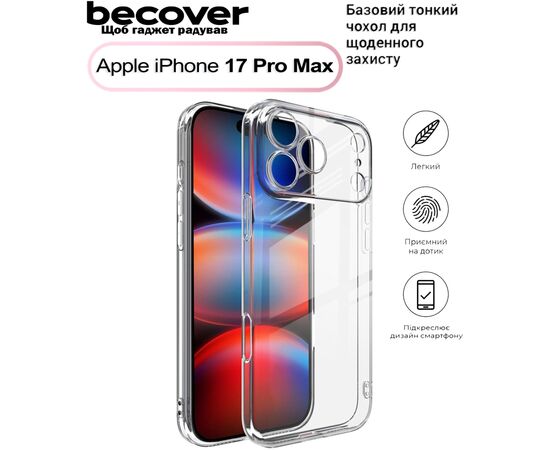 Чехол для мобильного телефона BeCover Apple iPhone 17 Pro Max Transparent (713763)