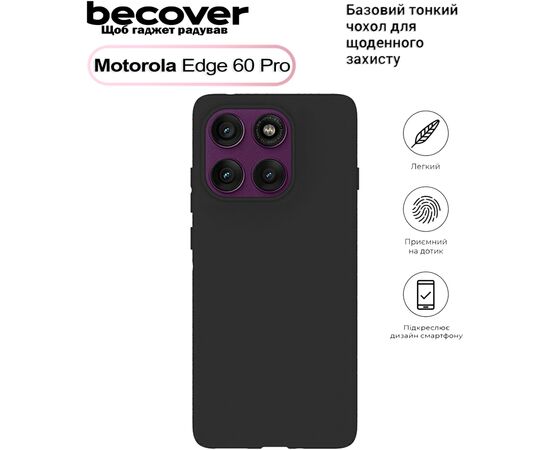 Чехол для мобильного телефона BeCover Motorola Edge 60 Pro Black (713774)