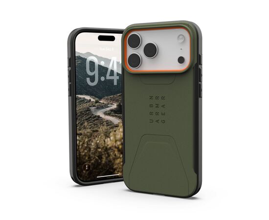 Чохол до мобільного телефона UAG iPhone 17 Pro Max Civilian MagSafe Olive/Orange (114546117297), зображення 2