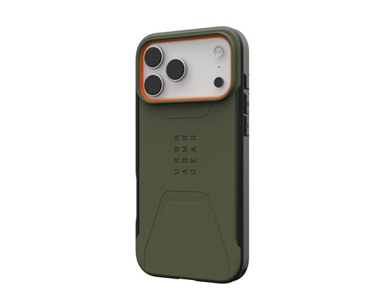 Чохол до мобільного телефона UAG iPhone 17 Pro Max Civilian MagSafe Olive/Orange (114546117297), зображення 3