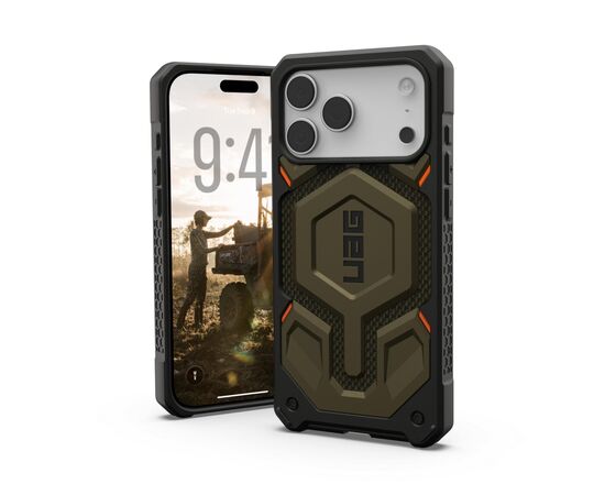 Чехол для мобильного телефона UAG iPhone 17 Pro Max Monarch Pro MagSafe Kevlar Element Green (11451411397B), изображение 8