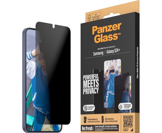 Стекло защитное PANZERGLASS Privacy Samsung Galaxy S24 Plus Ultra-Wide Fit w. EasyAligner (PG_P7351) Стекло защитное PANZERGLASS Privacy Samsung Galaxy S24 Plus Ultra-Wide Fit w. EasyAligner (PG_P7351)