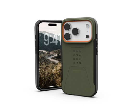 Чохол до мобільного телефона UAG iPhone 17 Pro Civilian MagSafe Olive/Orange (114545117297), зображення 2