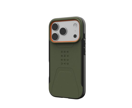 Чохол до мобільного телефона UAG iPhone 17 Pro Civilian MagSafe Olive/Orange (114545117297), зображення 3