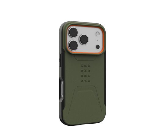 Чохол до мобільного телефона UAG iPhone 17 Pro Civilian MagSafe Olive/Orange (114545117297), зображення 4