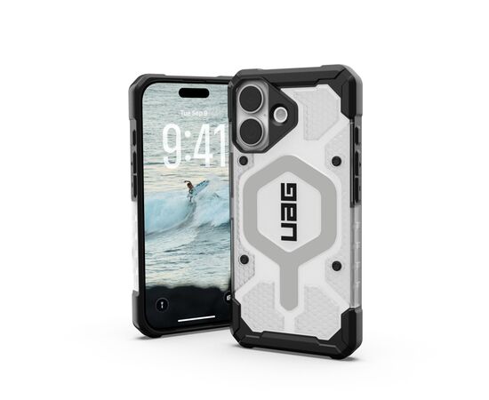 Чехол для мобильного телефона UAG iPhone 17 Pathfinder Clear MagSafe Ice/Silver (114553114333), изображение 8