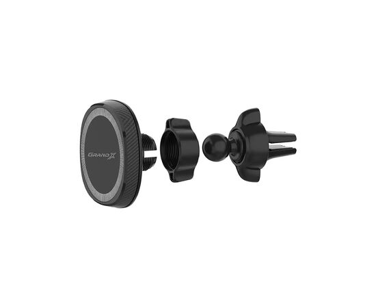 Універсальний автотримач Grand-X MT-15W MagSafe з зарядкою 15W (кріплення на дефлектор) (MT-15W), зображення 3 Універсальний автотримач Grand-X MT-15W MagSafe з зарядкою 15W (кріплення на дефлектор) (MT-15W), зображення 3