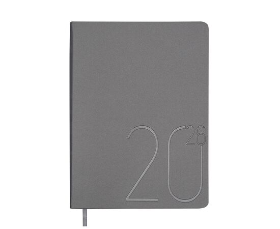 Еженедельник Buromax датированный 2026 STEEL, А5 серебро (BM.2127-24)