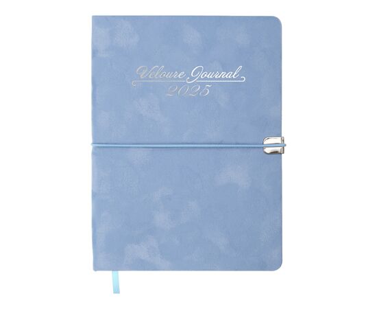 Еженедельник Buromax датированный 2026 VELOUR, А5 голубой (BM.2134-14)