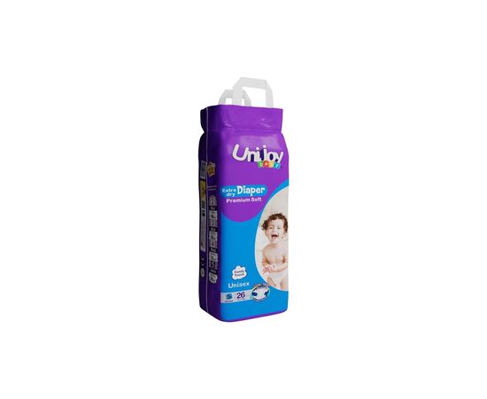 Подгузники Unijoy baby Soft XL 5 (14-17 кг) 26 шт (6998526216200), изображение 2 Подгузники Unijoy baby Soft XL 5 (14-17 кг) 26 шт (6998526216200), изображение 2