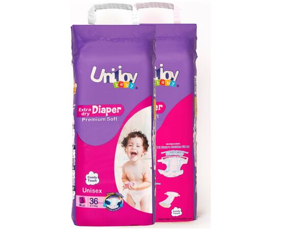 Подгузники Unijoy baby Soft М 3 (6-11 кг) 36 шт (6998526216187), изображение 3 Подгузники Unijoy baby Soft М 3 (6-11 кг) 36 шт (6998526216187), изображение 3