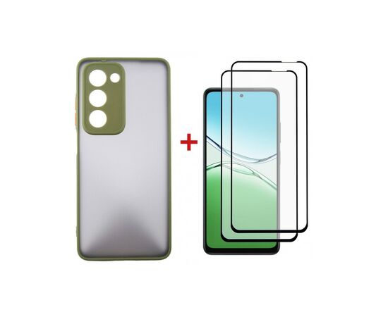 Чехол для мобильного телефона Dengos Oppo A5 4G Case Matte + 2 Glass (Olive Green) (DG-CTG2P-20) Чехол для мобильного телефона Dengos Oppo A5 4G Case Matte + 2 Glass (Olive Green) (DG-CTG2P-20)