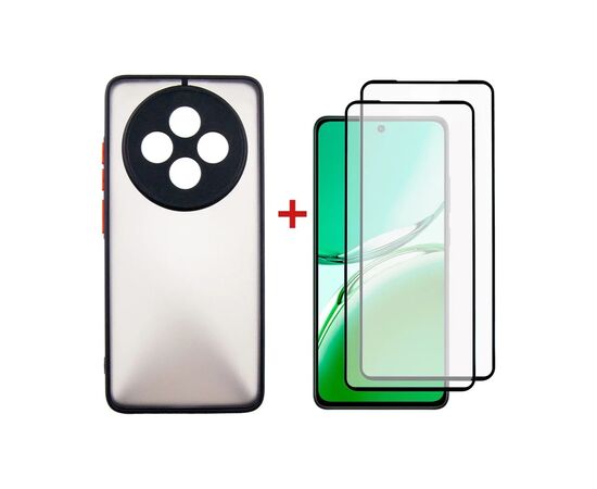 Чехол для мобильного телефона Dengos Oppo Reno 12F 4G Case Matte + 2 Glass (Black) (DG-CTG2P-19) Чехол для мобильного телефона Dengos Oppo Reno 12F 4G Case Matte + 2 Glass (Black) (DG-CTG2P-19)
