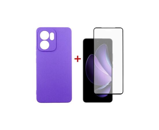 Чехол для мобильного телефона Dengos Oppo Reno 13F 4G Case Carbon + 2 Glass (Purple) (DG-CTG2P-23) Чехол для мобильного телефона Dengos Oppo Reno 13F 4G Case Carbon + 2 Glass (Purple) (DG-CTG2P-23)