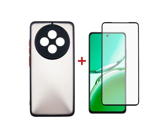 Чехол для мобильного телефона Dengos Oppo Reno12 F 4G Case Matte + Glass (Black) (DG-KM-157) Чехол для мобильного телефона Dengos Oppo Reno12 F 4G Case Matte + Glass (Black) (DG-KM-157)
