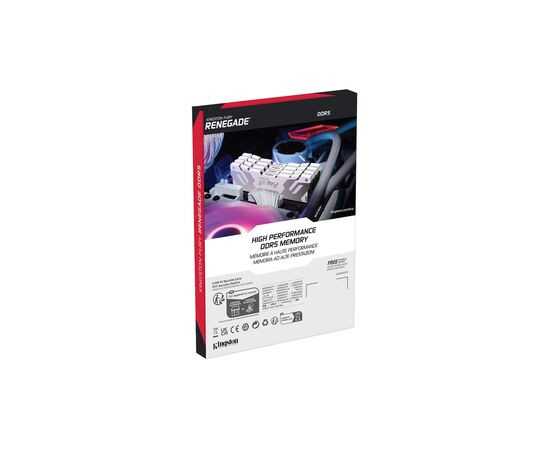 Модуль памяти для компьютера DDR5 32GB (2x16GB) 8000 MHz Renegade White Kingston Fury (ex.HyperX) (KF580C38RWK2-32), изображение 6 Модуль памяти для компьютера DDR5 32GB (2x16GB) 8000 MHz Renegade White Kingston Fury (ex.HyperX) (KF580C38RWK2-32), изображение 6