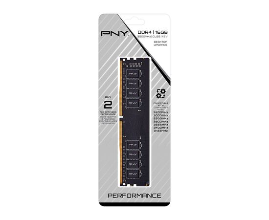 Модуль памяти для компьютера DDR4 16GB 3200 MHz PNY (MD16GSD43200-SI), изображение 3 Модуль памяти для компьютера DDR4 16GB 3200 MHz PNY (MD16GSD43200-SI), изображение 3