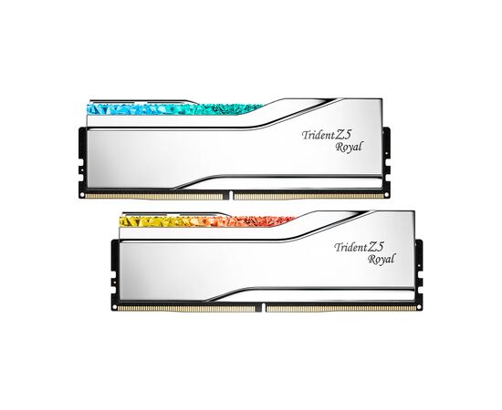 Модуль памяти для компьютера DDR5 32GB (2x16GB) 6400 MHz Trident Z5 Royal Silver G.Skill (F5-6400J3239G16GX2-TR5S), изображение 2 Модуль памяти для компьютера DDR5 32GB (2x16GB) 6400 MHz Trident Z5 Royal Silver G.Skill (F5-6400J3239G16GX2-TR5S), изображение 2
