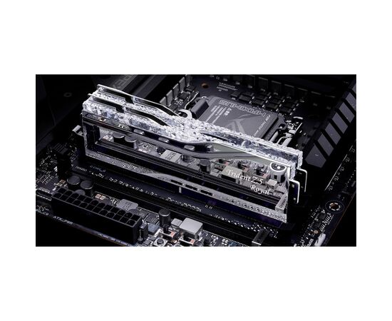 Модуль памяти для компьютера DDR5 32GB (2x16GB) 6400 MHz Trident Z5 Royal Silver G.Skill (F5-6400J3239G16GX2-TR5S), изображение 4 Модуль памяти для компьютера DDR5 32GB (2x16GB) 6400 MHz Trident Z5 Royal Silver G.Skill (F5-6400J3239G16GX2-TR5S), изображение 4