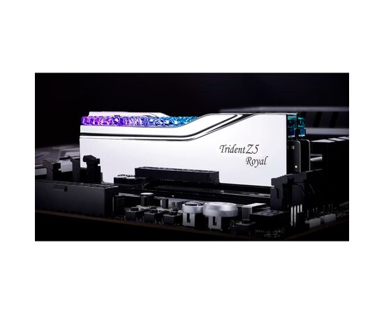 Модуль памяти для компьютера DDR5 32GB (2x16GB) 6400 MHz Trident Z5 Royal Silver G.Skill (F5-6400J3239G16GX2-TR5S), изображение 5 Модуль памяти для компьютера DDR5 32GB (2x16GB) 6400 MHz Trident Z5 Royal Silver G.Skill (F5-6400J3239G16GX2-TR5S), изображение 5