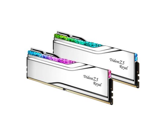 Модуль памяти для компьютера DDR5 32GB (2x16GB) 6400 MHz Trident Z5 Royal Silver G.Skill (F5-6400J3239G16GX2-TR5S)