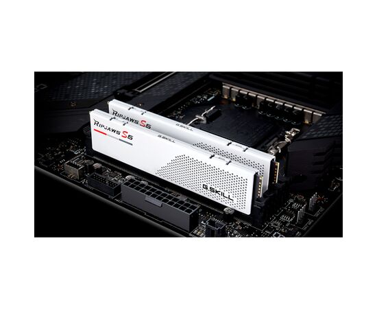 Модуль памяти для компьютера DDR5 64GB (2x32GB) 6000 MHz Ripjaws S5 Matte White G.Skill (F5-6000J2836G32GX2-RS5W), изображение 4 Модуль памяти для компьютера DDR5 64GB (2x32GB) 6000 MHz Ripjaws S5 Matte White G.Skill (F5-6000J2836G32GX2-RS5W), изображение 4