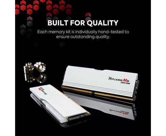 Модуль памяти для компьютера DDR5 64GB (2x32GB) 6000 MHz Ripjaws M5 Neo RGB Matte White G.Skill (F5-6000J3238G32GX2-RM5NRW), изображение 7 Модуль памяти для компьютера DDR5 64GB (2x32GB) 6000 MHz Ripjaws M5 Neo RGB Matte White G.Skill (F5-6000J3238G32GX2-RM5NRW), изображение 7