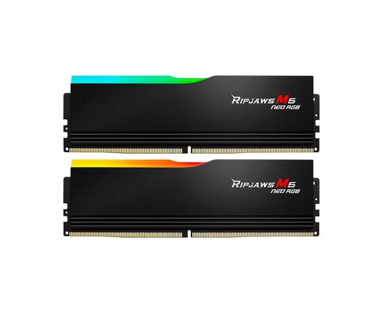 Модуль памяти для компьютера DDR5 96GB (2x48GB) 6000 MHz Ripjaws M5 Neo RGB Matte Black G.Skill (F5-6000J3036F48GX2-RM5NRK)