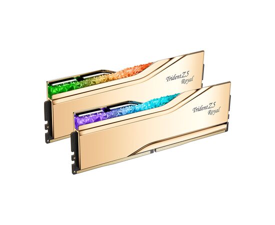 Модуль памяти для компьютера DDR5 32GB (2x16GB) 6400 MHz Trident Z5 Royal Gold G.Skill (F5-6400J3039G16GX2-TR5G), изображение 3 Модуль памяти для компьютера DDR5 32GB (2x16GB) 6400 MHz Trident Z5 Royal Gold G.Skill (F5-6400J3039G16GX2-TR5G), изображение 3