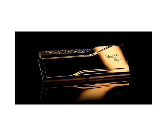 Модуль памяти для компьютера DDR5 32GB (2x16GB) 6400 MHz Trident Z5 Royal Gold G.Skill (F5-6400J3039G16GX2-TR5G), изображение 5 Модуль памяти для компьютера DDR5 32GB (2x16GB) 6400 MHz Trident Z5 Royal Gold G.Skill (F5-6400J3039G16GX2-TR5G), изображение 5