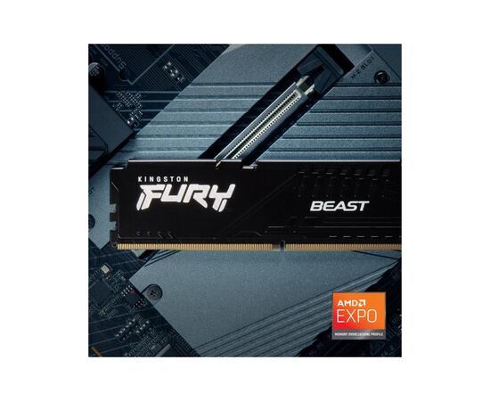 Модуль памяти для компьютера DDR5 64GB (2x32GB) 5600 MHz Fury Beast Black Kingston Fury (ex.HyperX) (KF556C36BBE2K2-64), изображение 11 Модуль памяти для компьютера DDR5 64GB (2x32GB) 5600 MHz Fury Beast Black Kingston Fury (ex.HyperX) (KF556C36BBE2K2-64), изображение 11
