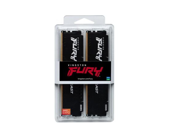 Модуль памяти для компьютера DDR5 64GB (2x32GB) 5600 MHz Fury Beast Black Kingston Fury (ex.HyperX) (KF556C36BBE2K2-64), изображение 6 Модуль памяти для компьютера DDR5 64GB (2x32GB) 5600 MHz Fury Beast Black Kingston Fury (ex.HyperX) (KF556C36BBE2K2-64), изображение 6