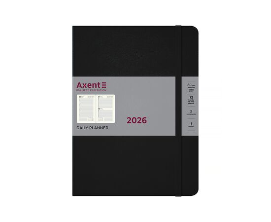Еженедельник Axent датированный 2026 Grand Strong, 195х255, черный (8830-26-01-A), изображение 2
