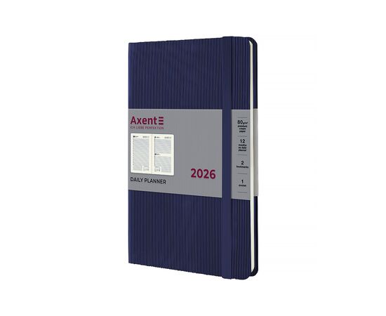 Еженедельник Axent датированный 2026 Partner Lines, 145х210, синий (8815-26-02-A)