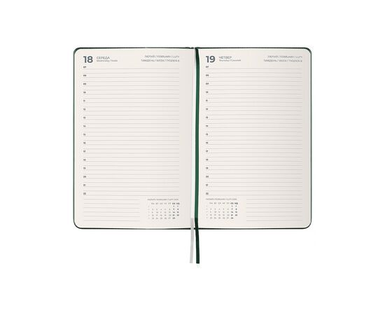 Тижневик Axent датований 2026 Partner Lines, 145х210, темно-зелений (8815-26-23-A), зображення 3 Тижневик Axent датований 2026 Partner Lines, 145х210, темно-зелений (8815-26-23-A), зображення 3