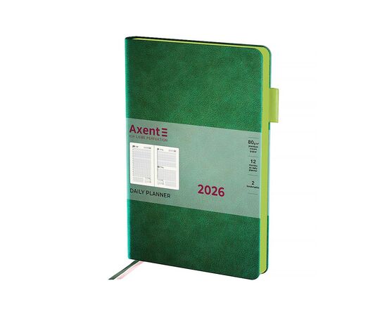 Еженедельник Axent датированный 2026 Partner Soft Muse, 145х210, зеленый (8827-26-2-A)