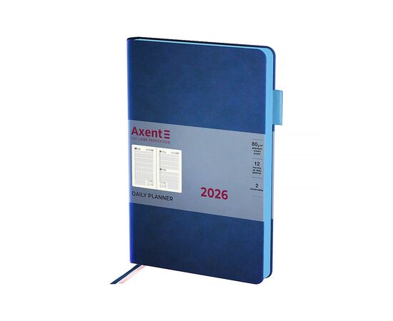 Еженедельник Axent датированный 2026 Partner Soft Muse, 145х210, синий (8827-26-3-A)