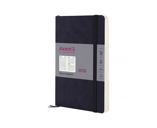 Еженедельник Axent датированный 2026 Partner Soft Skin, 145х210, синий (8810-26-02-A)