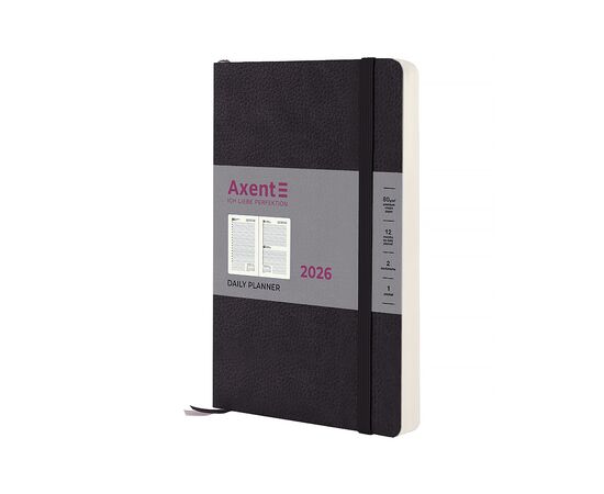 Еженедельник Axent датированный 2026 Partner Soft Skin, 145х210, черный (8810-26-01-A) Еженедельник Axent датированный 2026 Partner Soft Skin, 145х210, черный (8810-26-01-A)