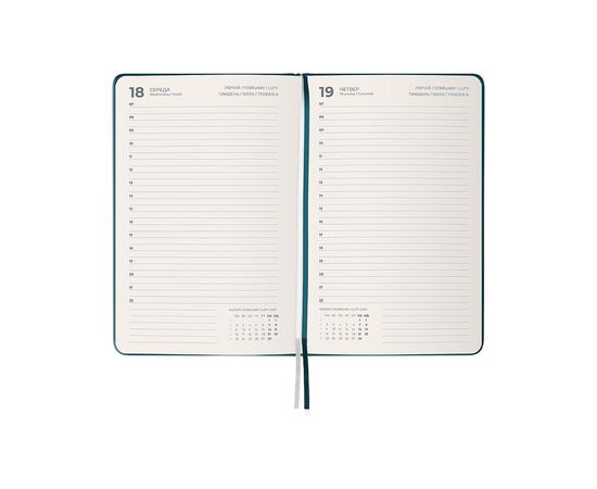 Тижневик Axent датований 2026 Partner Strong, 145х210, лазурний (8819-26-63-A), зображення 3 Тижневик Axent датований 2026 Partner Strong, 145х210, лазурний (8819-26-63-A), зображення 3